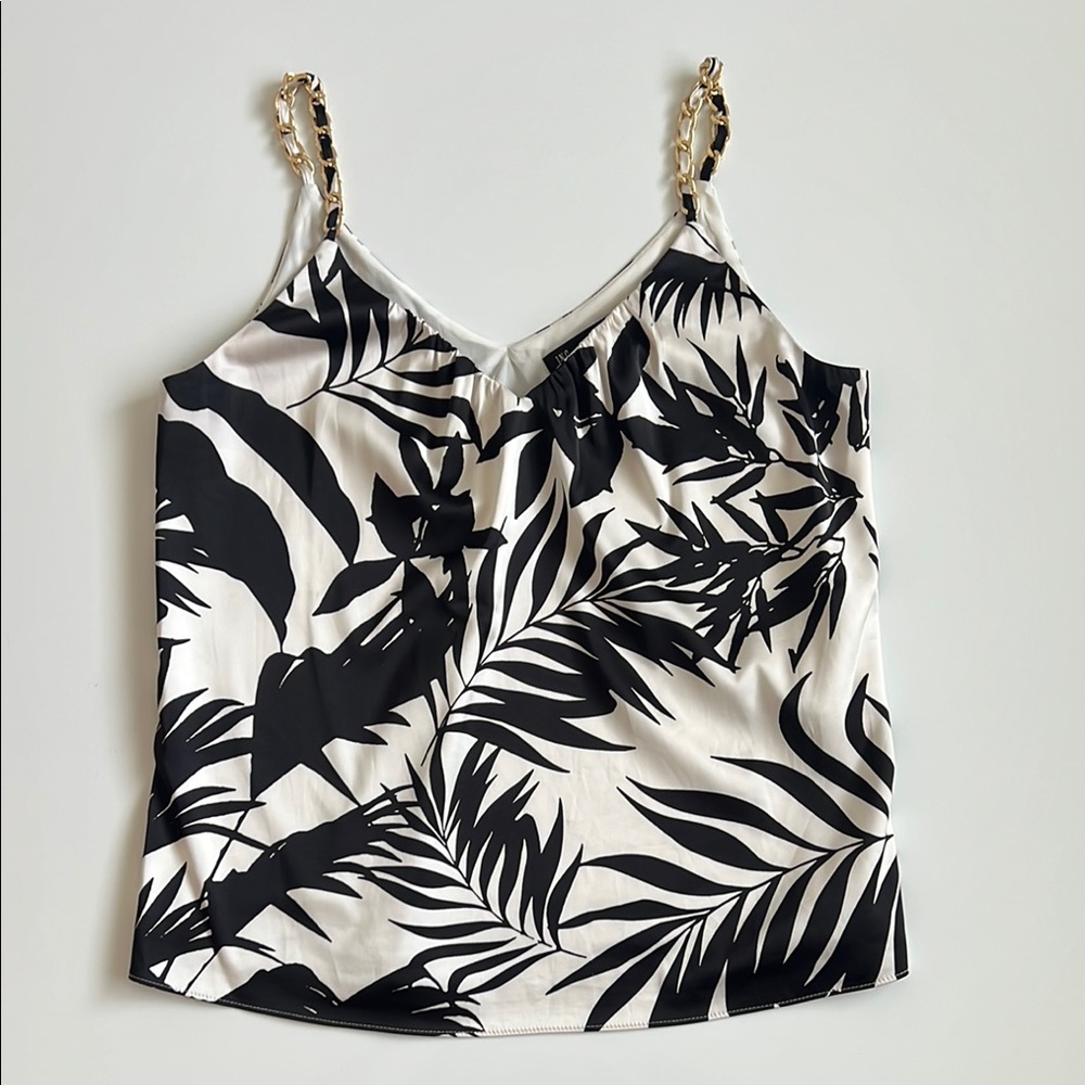 INC International Concepts Black and White Camisole Top